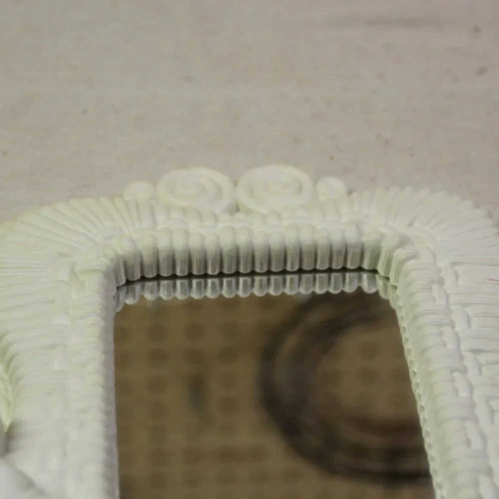 Vintage MCM Love Birds Mirrors Set Of 2 Faux Wicker